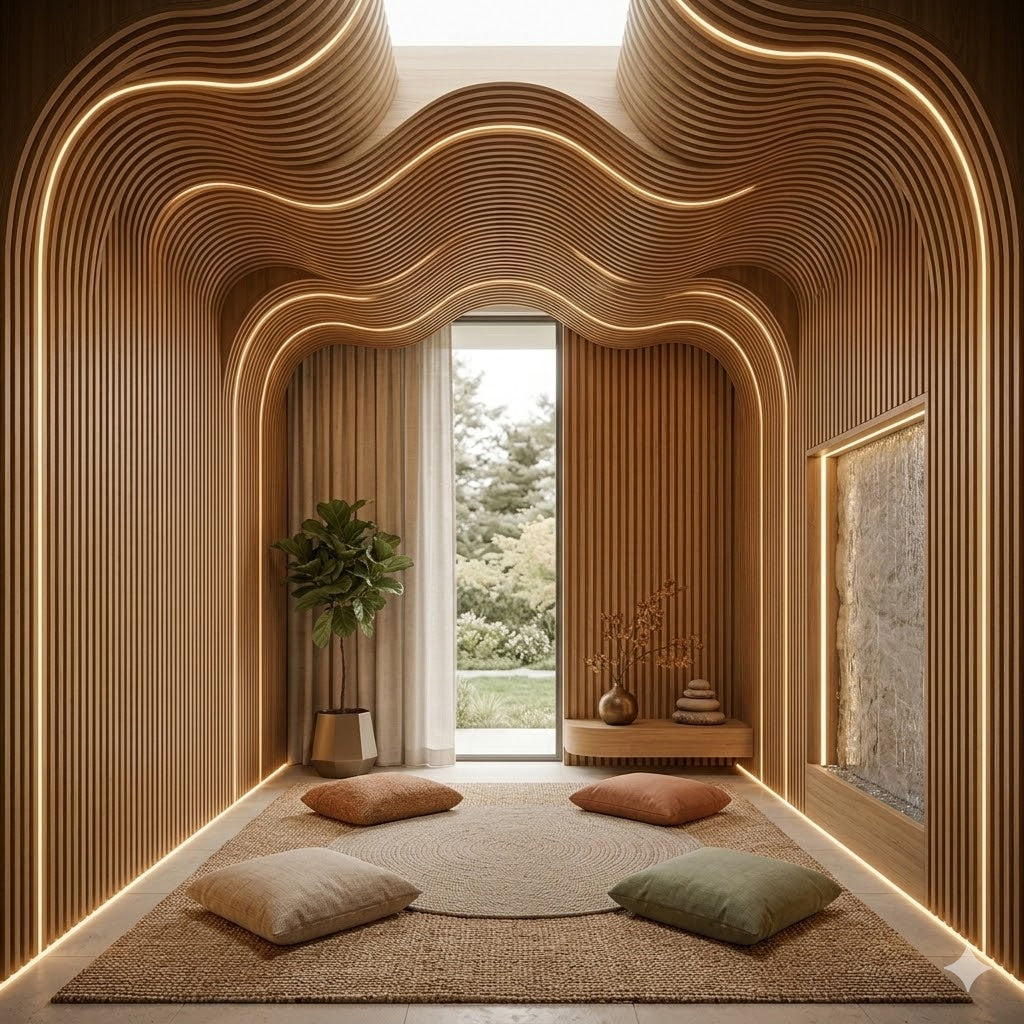 Architectural Acoustic Wood Panel – 270 × 110 cm